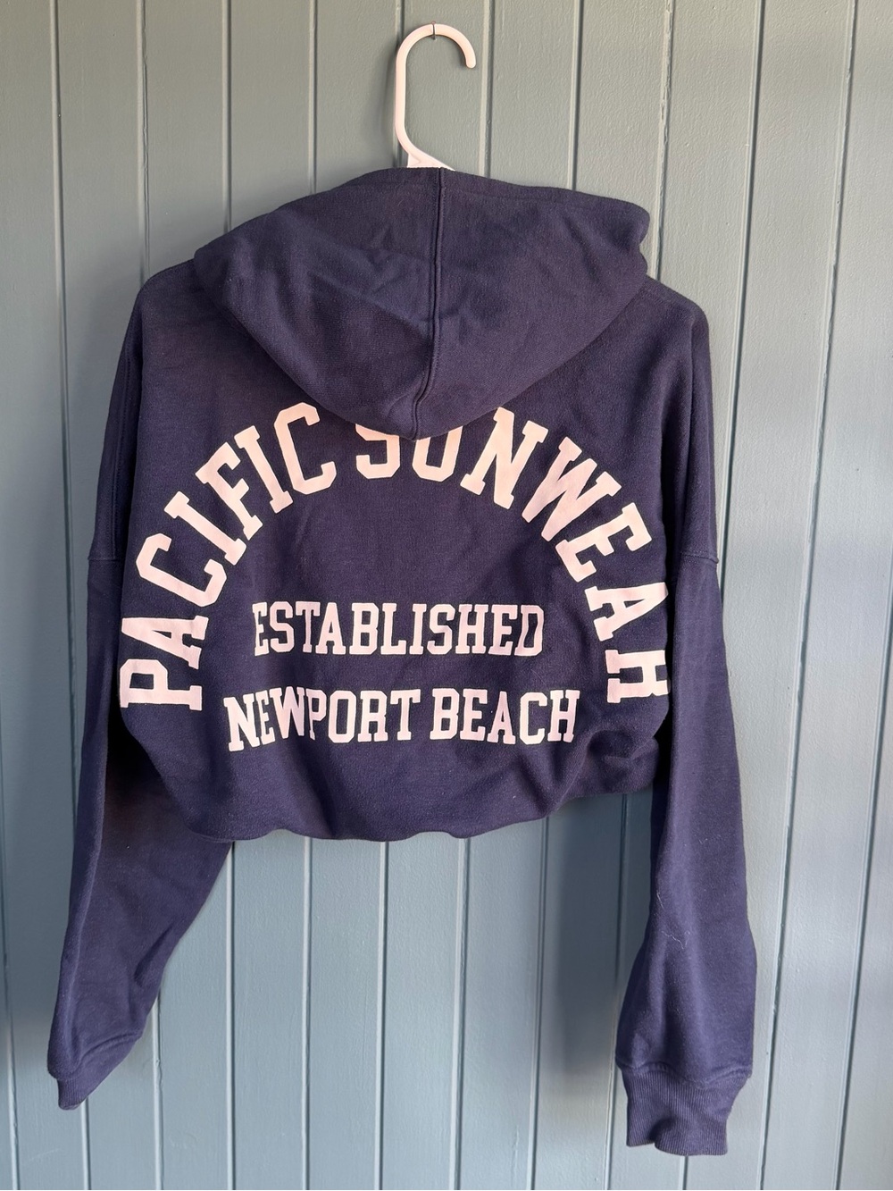 PacSun Navy Cropped Hoodie